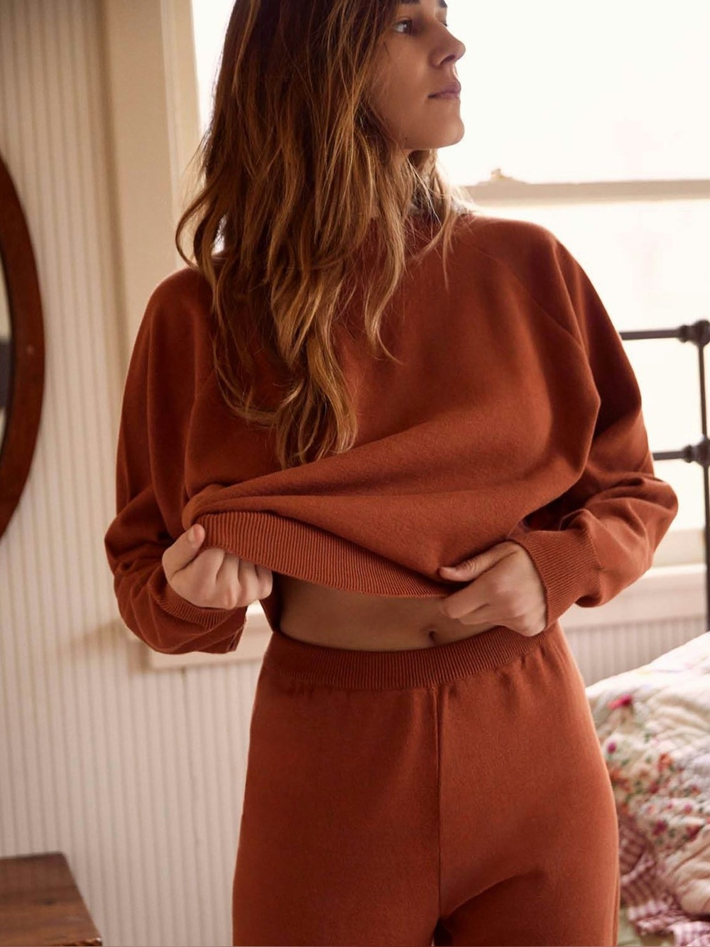 Christy Dawn Rust Burnt Orange Knit Sonny Sweater